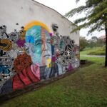 Amsterdam Street Art mural in Hrvatska Kostajnica, Croatia, created through cultural cooperation between Dutch and Croatian partners
