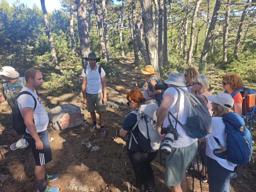 Participants of the 12 Peaks Challenge Up gathering before the ascent to Vidova Gora on Brač Island.